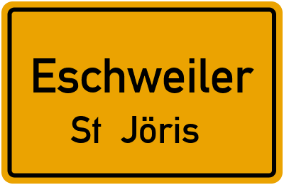 Ortsschild Eschweiler St. Jöris