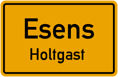 Straßenverzeichnis Esens Holtgast