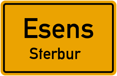 Straßenverzeichnis Esens Sterbur