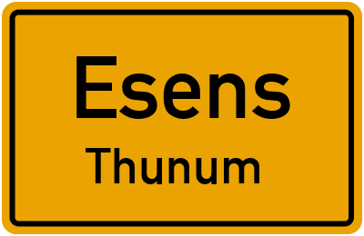 Straßenverzeichnis Esens Thunum