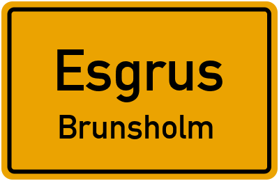 Straßenverzeichnis Esgrus Brunsholm