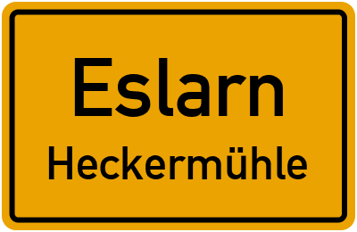 Straßenverzeichnis Eslarn Heckermühle