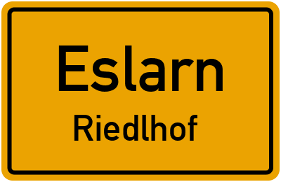 Straßenverzeichnis Eslarn Riedlhof