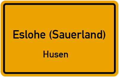 Straßenverzeichnis Eslohe (Sauerland) Husen