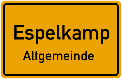 Ortsschild Espelkamp Altgemeinde