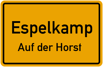 Straßenverzeichnis Espelkamp Auf der Horst
