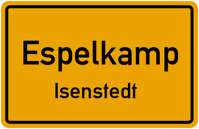 Ortsschild Espelkamp Isenstedt
