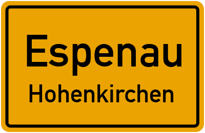 Ortsschild Espenau Hohenkirchen