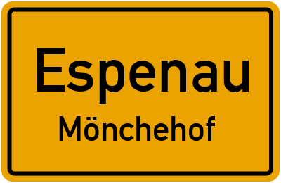 Ortsschild Espenau Mönchehof