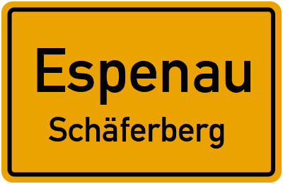 Straßenverzeichnis Espenau Schäferberg