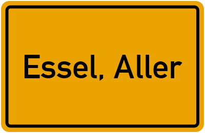 Ortsschild von Gemeinde Essel, Aller in Niedersachsen