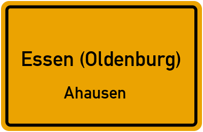 Straßenverzeichnis Essen (Oldenburg) Ahausen
