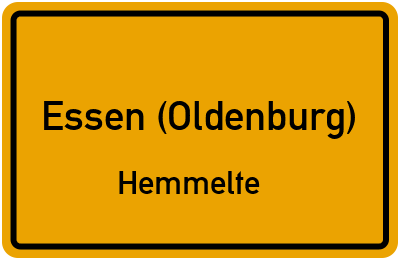 Straßenverzeichnis Essen (Oldenburg) Hemmelte