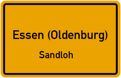 Straßenverzeichnis Essen (Oldenburg) Sandloh