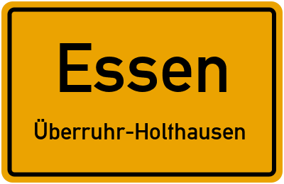 Ortsschild Essen Überruhr-Holthausen