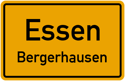 Straßenverzeichnis Essen Bergerhausen