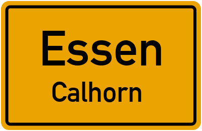 Straßenverzeichnis Essen Calhorn