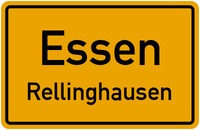 Ortsschild Essen Rellinghausen
