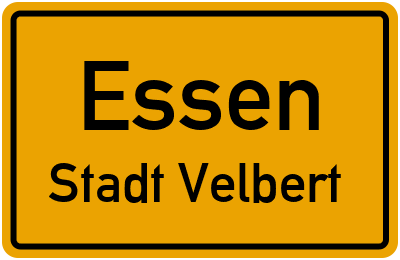 Straßenverzeichnis Essen Stadt Velbert