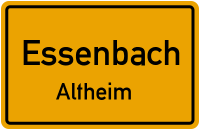 Straßenverzeichnis Essenbach Altheim