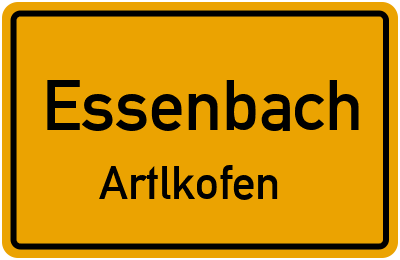 Straßenverzeichnis Essenbach Artlkofen
