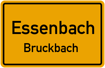 Ortsschild Essenbach Bruckbach