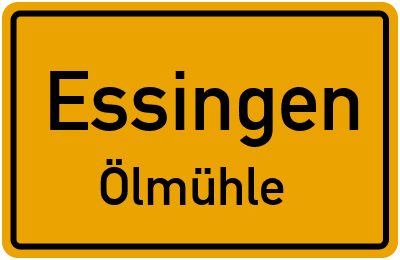Straßenverzeichnis Essingen Ölmühle