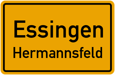 Ortsschild Essingen Hermannsfeld