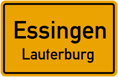 Ortsschild Essingen Lauterburg
