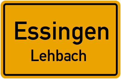 Straßenverzeichnis Essingen Lehbach