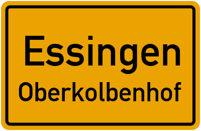 Ortsschild Essingen Oberkolbenhof