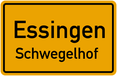 Straßenverzeichnis Essingen Schwegelhof