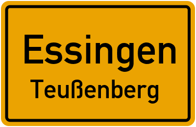Straßenverzeichnis Essingen Teußenberg