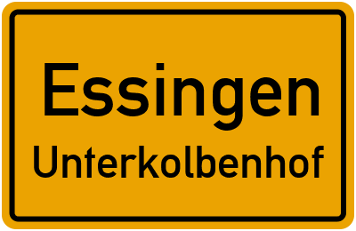 Ortsschild Essingen Unterkolbenhof