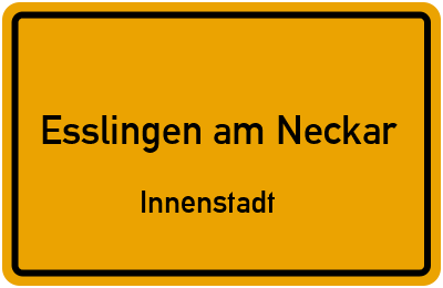 Straßenverzeichnis Esslingen am Neckar Innenstadt