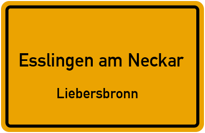 Straßenverzeichnis Esslingen am Neckar Liebersbronn