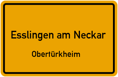 Straßenverzeichnis Esslingen am Neckar Obertürkheim