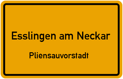 Straßenverzeichnis Esslingen am Neckar Pliensauvorstadt