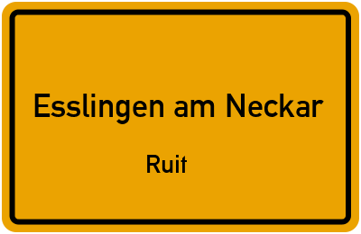 Straßenverzeichnis Esslingen am Neckar Ruit