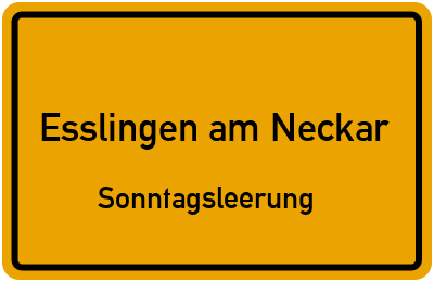 Briefkastenleerung am Sonntag in Esslingen am Neckar