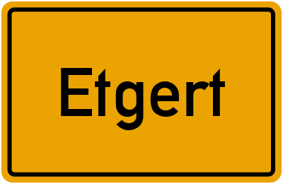 Ortsschild von Gemeinde Etgert in Rheinland-Pfalz