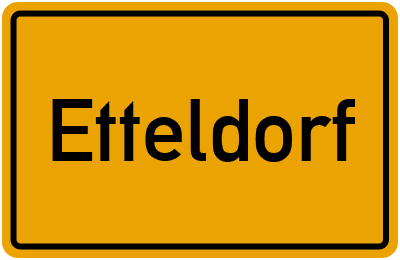 Ortsschild von Gemeinde Etteldorf in Rheinland-Pfalz