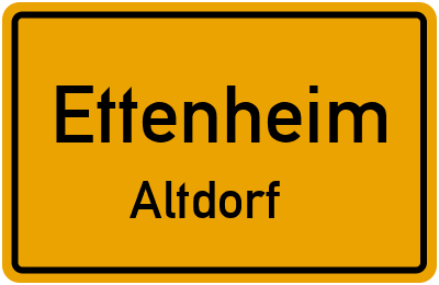 Ortsschild Ettenheim Altdorf
