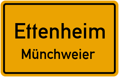 Ortsschild Ettenheim Münchweier
