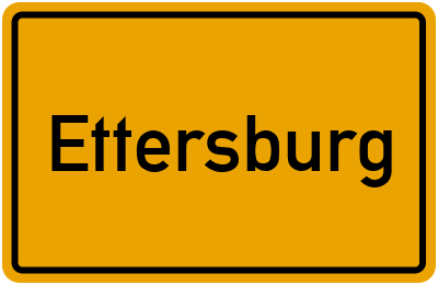 Ortsschild von Gemeinde Ettersburg in Thüringen