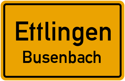 Straßenverzeichnis Ettlingen Busenbach
