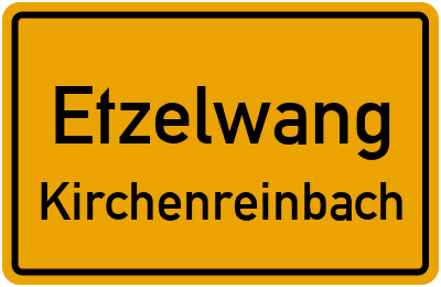 Ortsschild Etzelwang Kirchenreinbach