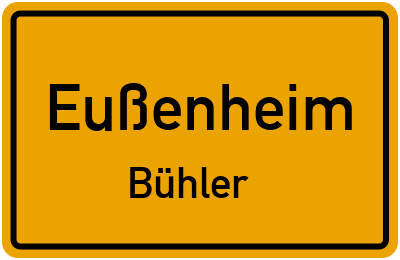 Straßenverzeichnis Eußenheim Bühler