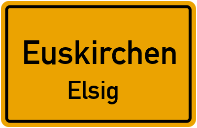 Ortsschild Euskirchen Elsig