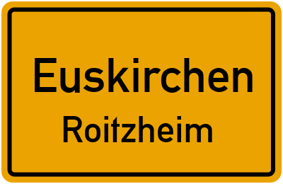Ortsschild Euskirchen Roitzheim